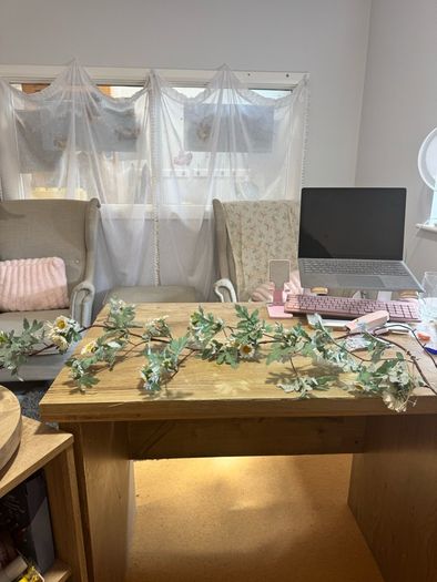 Collection of fake plants and pots