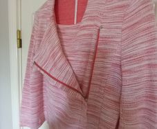 size 8 Double breasted casual jacket pinky coral colour