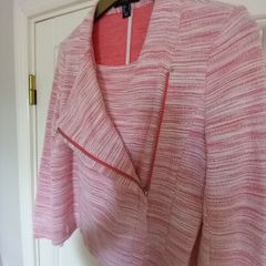size 8 Double breasted casual jacket pinky coral colour