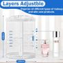 360 Degree Rotating Acrylic Makeup Organiser, Adjustable Cosmetic Storage Skincare Makeup Spinning Holder Lipsticks Brushes Perfume Display Stand Box, Perfect for Dresser, Bedroom, Bathroom (FREE EXPRESS SHIPPING) Image 3
