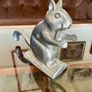 Vintage Aluminum Metal Squirrel on Log Nutcracker Image 5