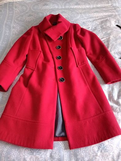 Warm Red Coat - UK 10 - Polish brand Zartex - RRP 200