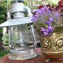 Old Vintage Rustic  Oil Kerosene Lantern Lamp Image 3