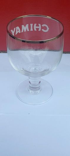 Chimay chalice goblet style  stemmed glass ,the trappist monastery in hainut chimay Belgium, buyer collects or pays postage thank you, collectors item