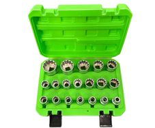 19pc 1/2-inch Dr Gear Lock Sockets
