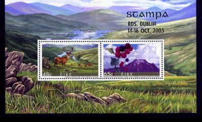 2005 Ireland Stampa Members Souvenir Biospheres Commemorative Stamps Miniature Sheet Overprinted for Stampa Mint Never Hinged (MNH)