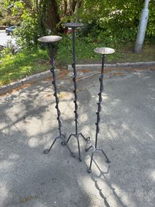 3 Iron candle sticks