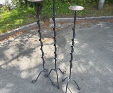 3 Iron candle sticks