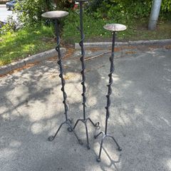 3 Iron candle sticks