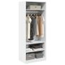 Wardrobe White 80x50x200 cm Image 3
