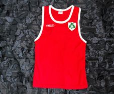 BERNARD DUNNE TEAM IRELAND fight ring worn amateur boxing singlet vest