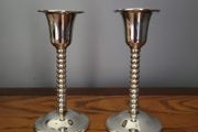 Vintage pair of silverplate candlesticks