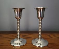 Vintage pair of silverplate candlesticks