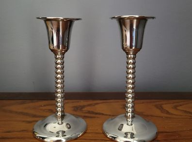 Vintage pair of silverplate candlesticks