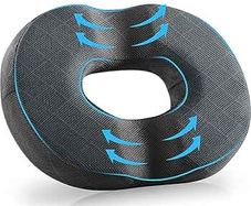 Gel Donut Cushion for Hemorrhoids, Coccyx & Tailbone Pain Relief Donut Pillow Orthopedic Memory Foam Ring Seat Cushion for Office Chair, Wheelchair, Sciatica, Postpartum, Pressure Sores