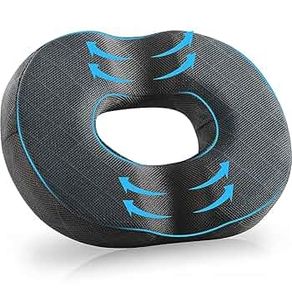 Gel Donut Cushion for Hemorrhoids, Coccyx & Tailbone Pain Relief Donut Pillow Orthopedic Memory Foam Ring Seat Cushion for Office Chair, Wheelchair, Sciatica, Postpartum, Pressure Sores