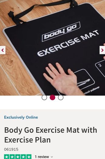 Brand New Body Go Exercise Mat With Exercise Plan - RRP - 20.99
