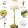 2 Pack Cordless Table Lamps, Fabric Desk Lamp with Stepless Dimming & 3 Colour Temperatures, 6000mAh USB-C Rechargeable Battery, Touch Control Night Light for Bedroom, Desk, Cafe Image 6