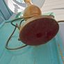 Vintage Wood Lamp and Shade Image 8