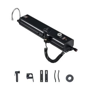Roof Rack Water Tank, 4 Gal, Multi-Dispensing Outdoor Tank with 2 Splash-Guard Panels & T-slot, High-Capacity Aluminum Tank with Pressurization Port