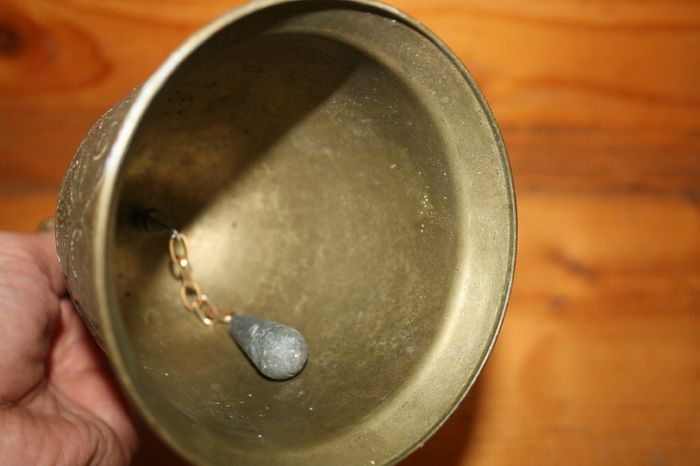 Vintage Brass Bell  Monastery Church Qui Me Tangit