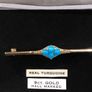 9ct Gold Turquoises Bar Brooch Image 2