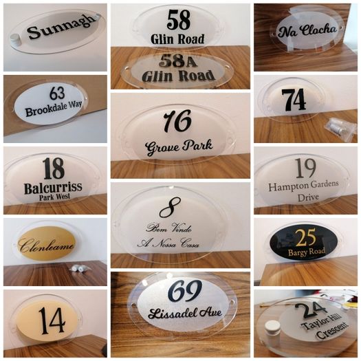 house number/ name signs