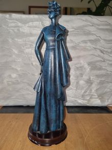 Art deco style large statue of a woman
