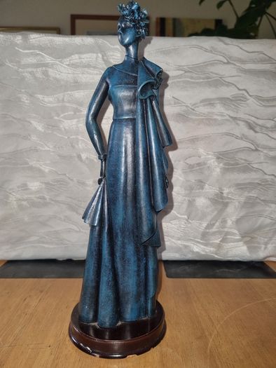 Art deco style large statue of a woman