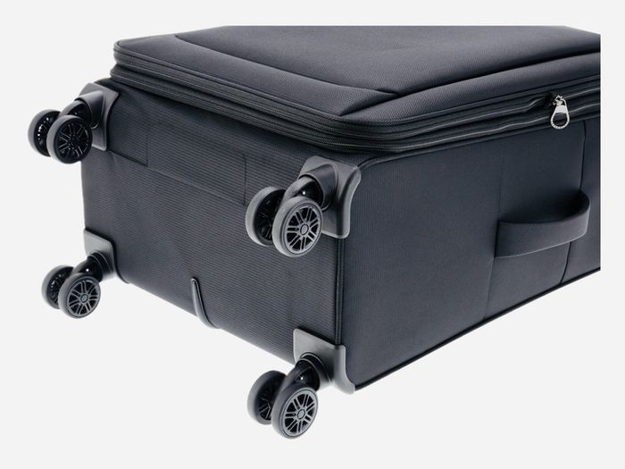 Large Trolley Suitcase (New). Expandable.
