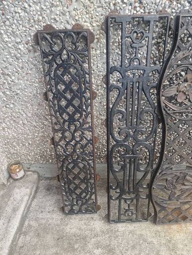 Cast iron bench back covers