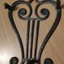 Antique Lyre shaped Brass Trivet Image 2