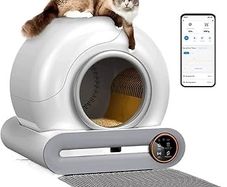 Automatic Self Cleaning Cat Litter Box App Remote Control 65L Large Capacity Cat Litter Sealed Waste Bin Odour Control