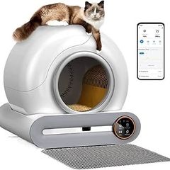 Automatic Self Cleaning Cat Litter Box App Remote Control 65L Large Capacity Cat Litter Sealed Waste Bin Odour Control