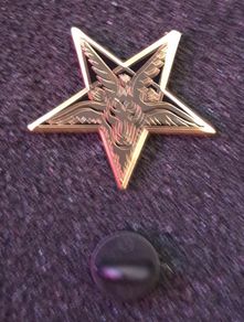 Pagan ,  pin back badge.