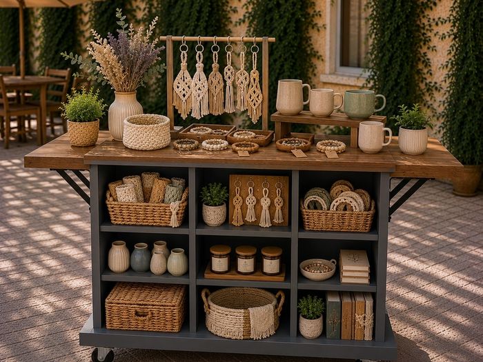 Coffee Cart Fully Collapsible