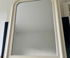 Curved Cream Bevelled Mirror