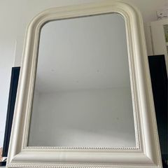 Curved Cream Bevelled Mirror