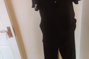 La Scala designer black gold embroidered set top and pants size UK14 EU42 Postage included