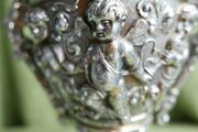 Victorian Neoclassical  Urn / Chalice With Cherub &amp; Scroll Decoration - 8,5" High