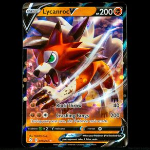 Lycanroc V 091/203 Ultra Double Holo Rare Evolving Skies Pokemon Card