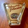 Original Pristine "Players Please" Triangular Glass Ashtray Image 2