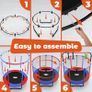 40'' Rebounder Trampoline for Adults, Foldable Mini Indoor Trampoline with 4-Level Adjustable Handlebar, Max User Weight 450 lbs, Quiet Indoor & Outdoor Fitness Trampolines Workout Image 4
