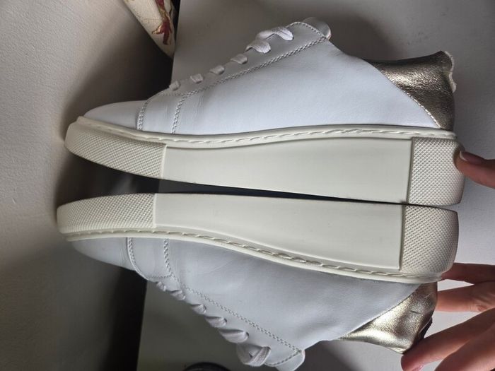 Kate Appleby White Leather Platform Trainers Size 41