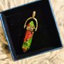 Ruby Zoisite Crystal Pendant Unique Natural Gemstone Image 5