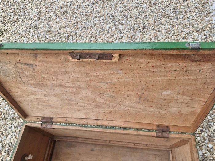 Vintage handmade wooden storage  box