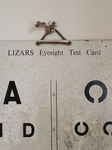 Early 20th Century Lizars Eyesight Test Card