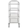 4-Tier Kitchen Trolley 107x55x125 cm Stainless Steel Image 2