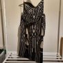 River Island Black print belted bodycon dress Image 3