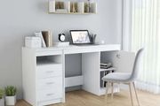 Desk White 140x50x76 cm Engineered Wood